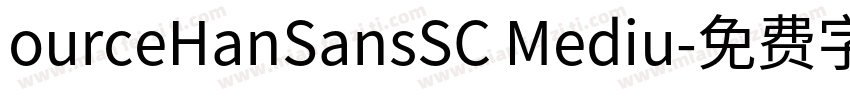 ourceHanSansSC Mediu字体转换